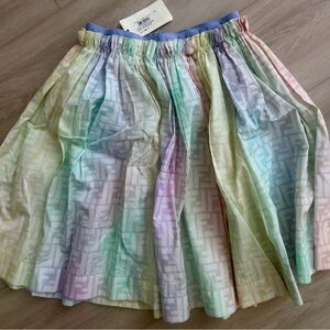 AUTH. FENDI FF PASTEL SKIRT